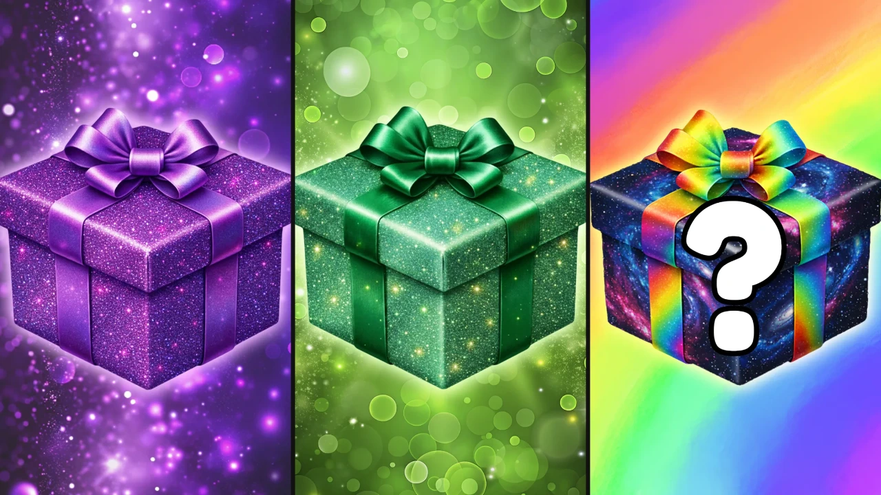 Choose Your Gift: Purple, Green, or Mystery Color