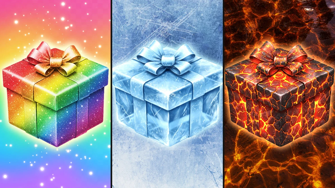Choose One Gift: Rainbow, Ice or Lava