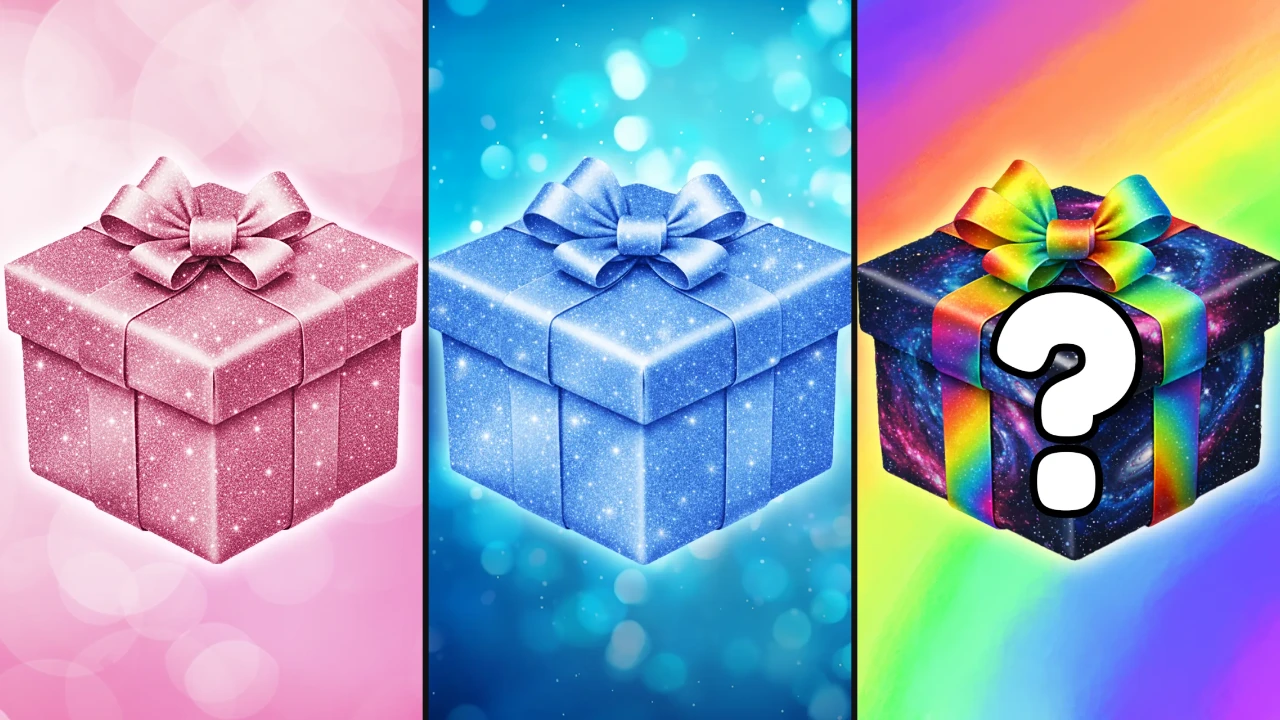 Choose Your Gift: Pink, Blue, or Mystery Color