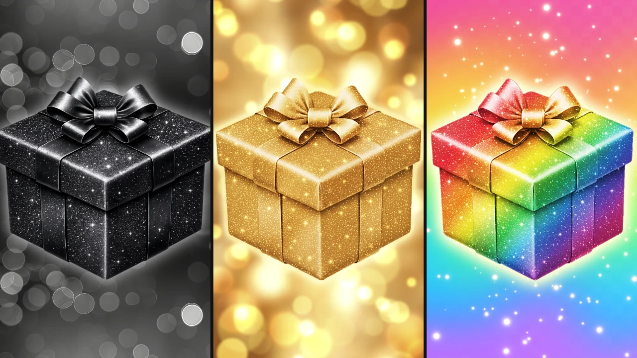 Choose Your Gift: Black, Gold, or Rainbow